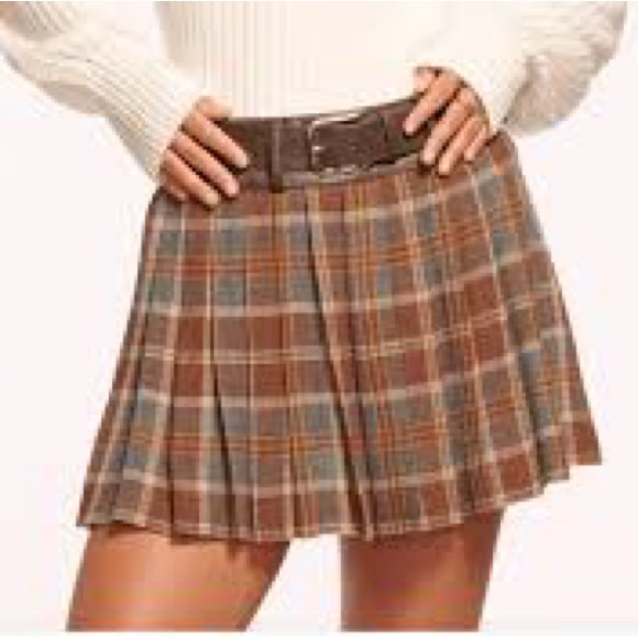 Plaid Mini Skirt with Black Crop Top - Picture 2 of 7